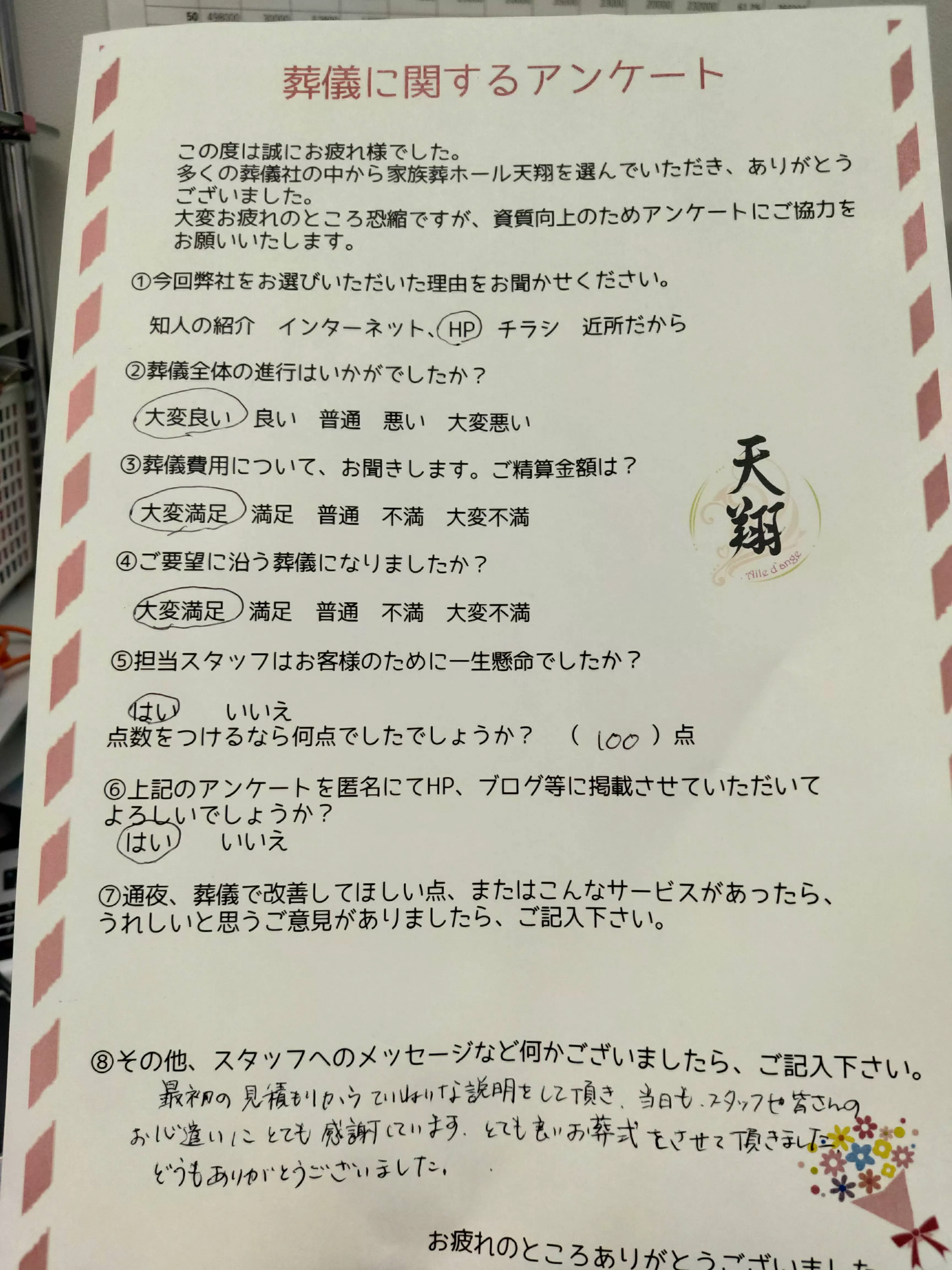 富田林市での家族葬費用の実例②