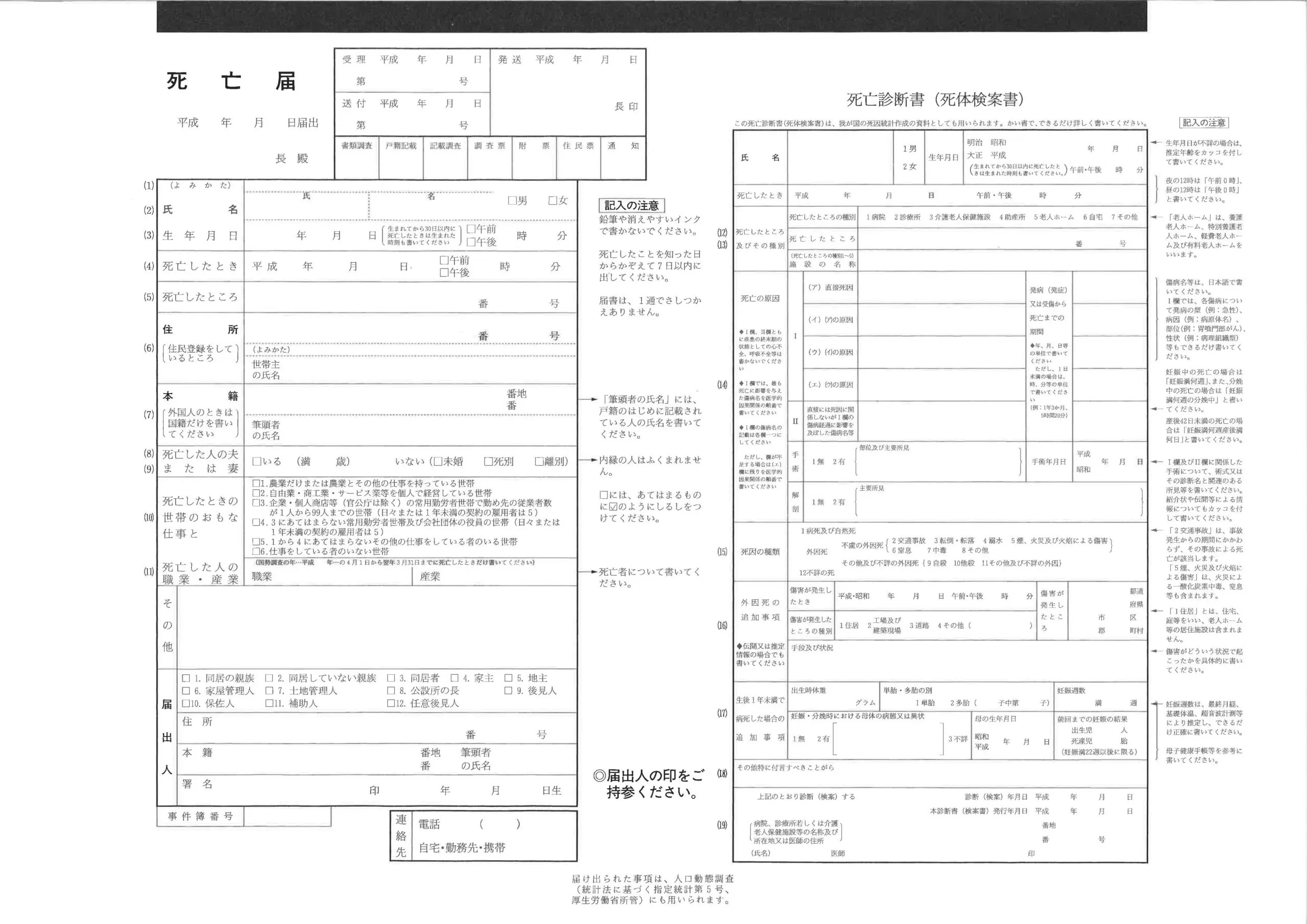 葬式のときに必要な手続きについて　富田林市役所の場合
