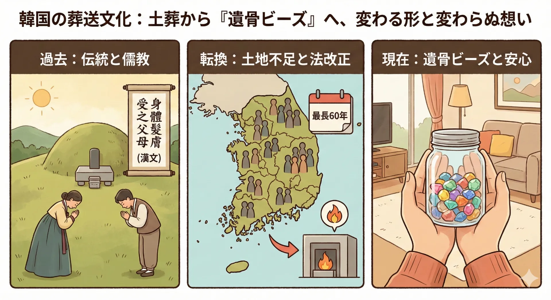 韓国の遺骨ビーズ