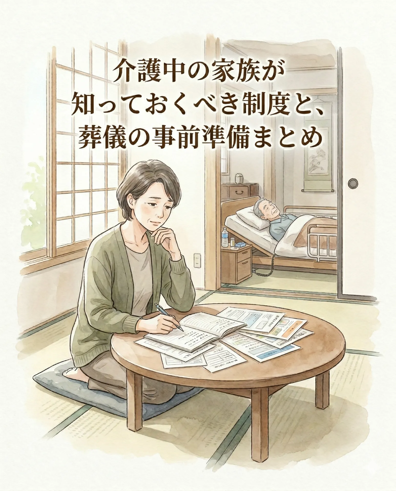 介護中の家族が知っておくべき制度と、葬儀の事前準備まとめ