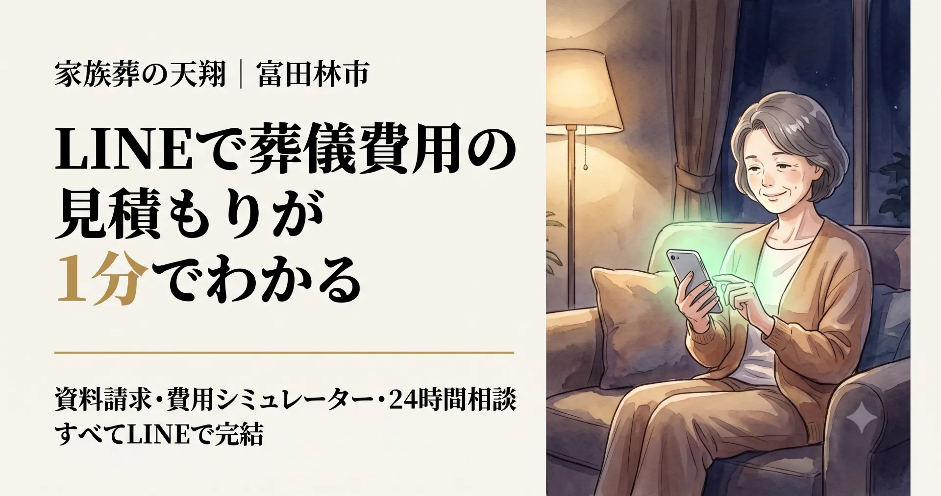 LINEで葬儀費用の見積もりが1分でわかる