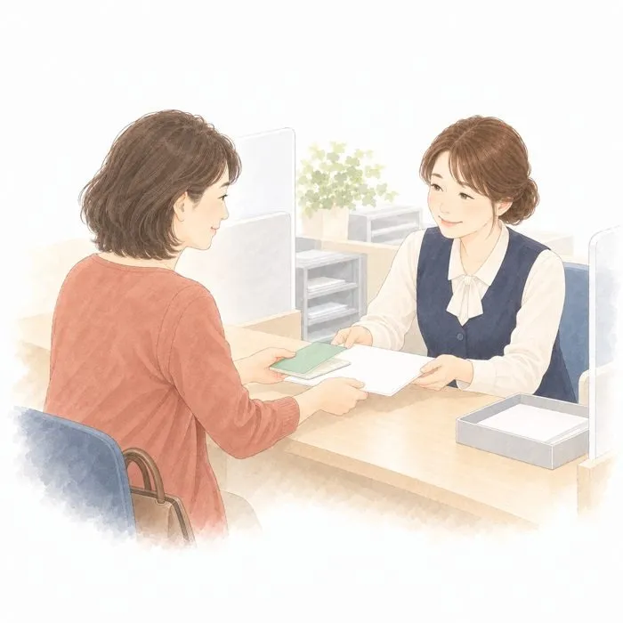 市役所窓口での申請